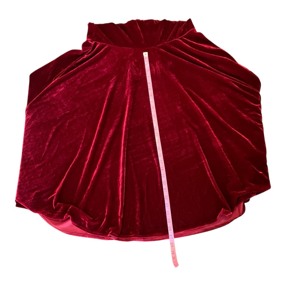 Unique Vintage Burgundy Red Velvet Delores Dress - Size 2X/18 - Picture 10 of 11
